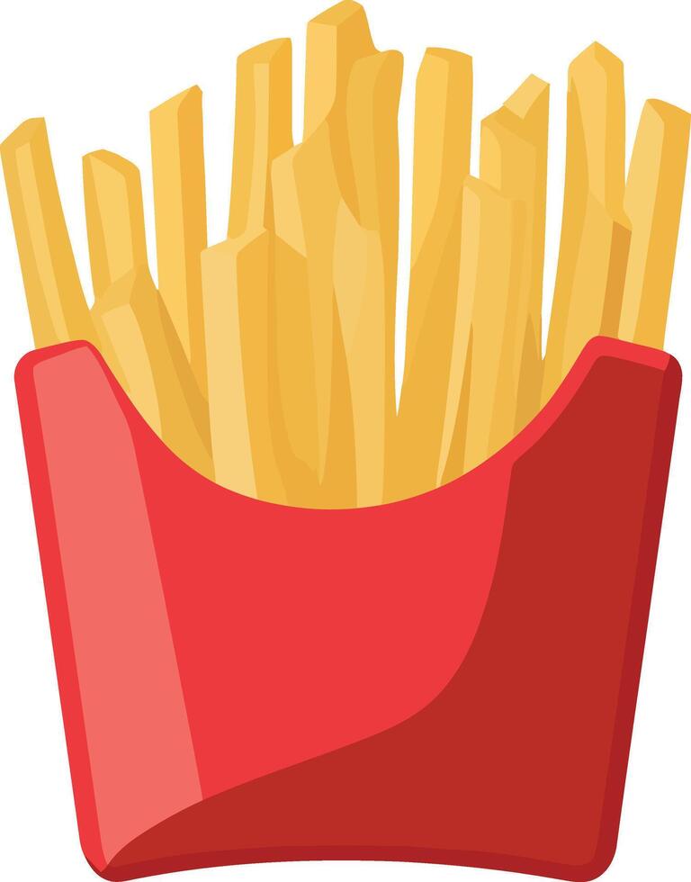 French fries illustration isolated on white background vector