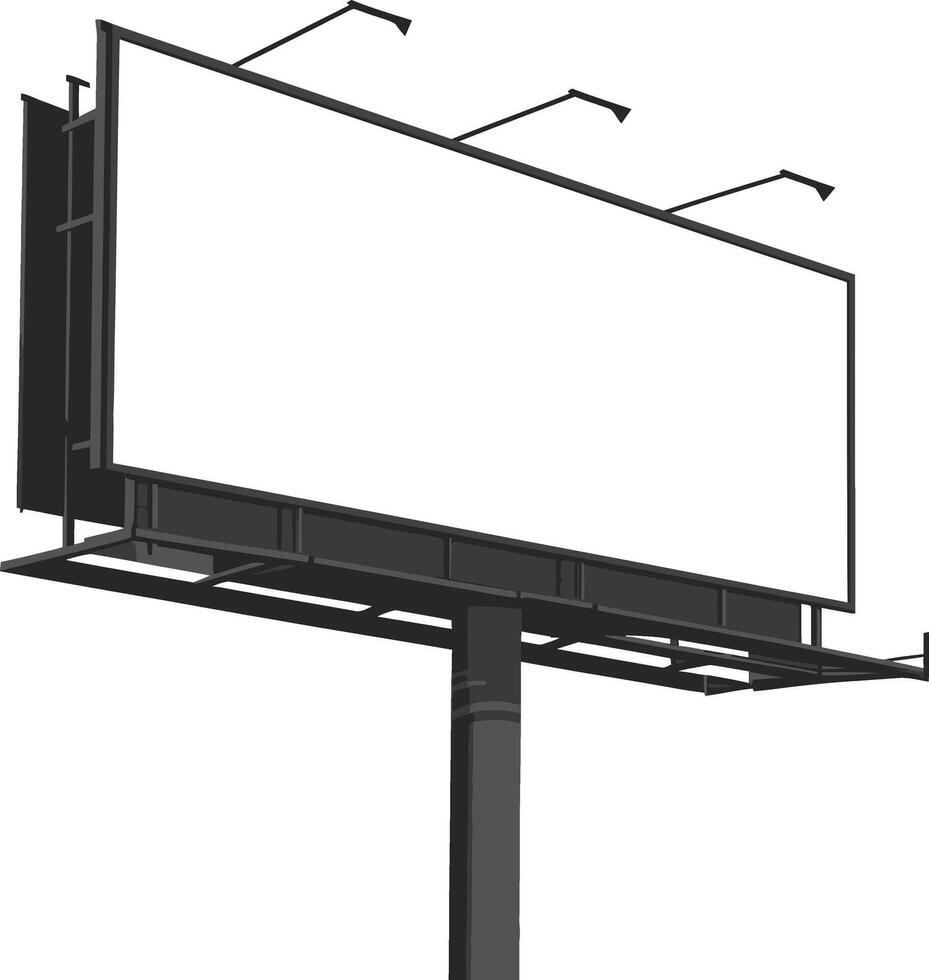 Isometric blank billboard illustration vector