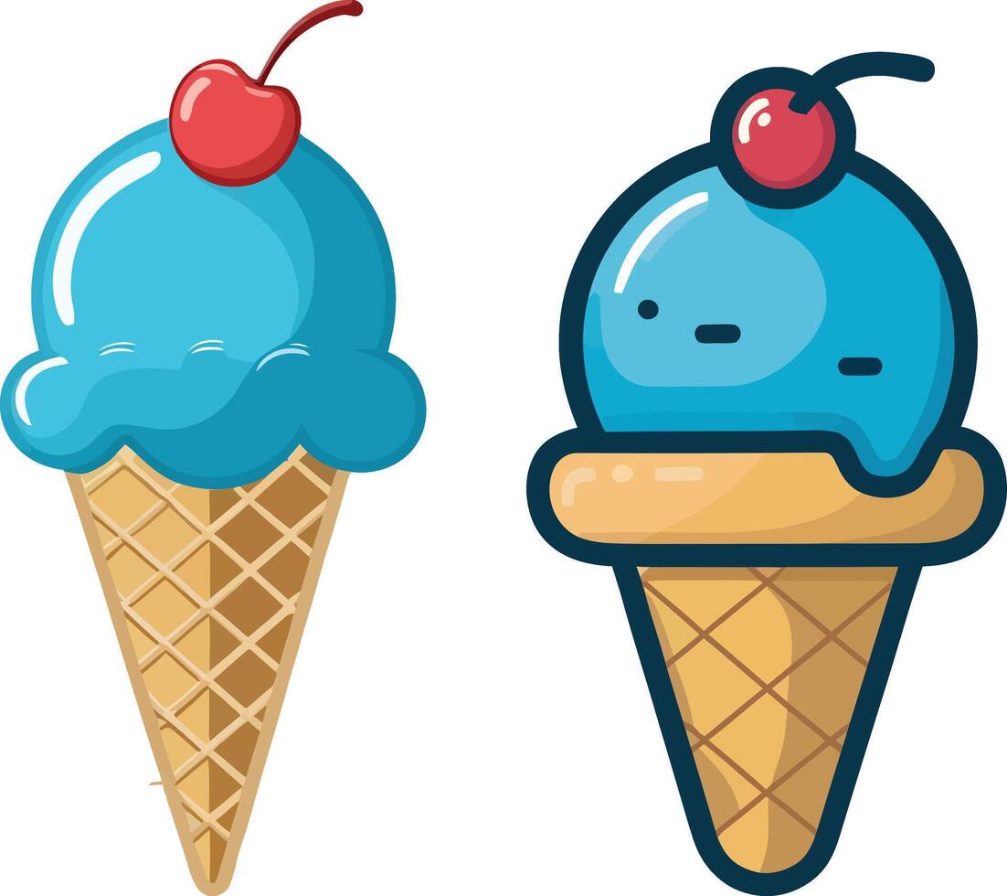 Ice cream illustration isolated vector