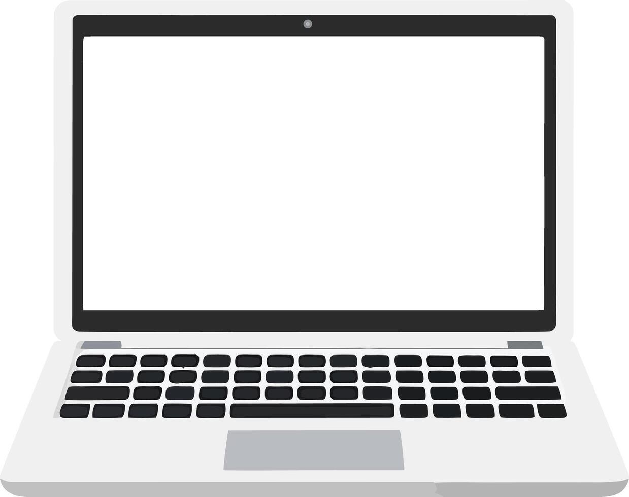 Laptop isolated illustration vector