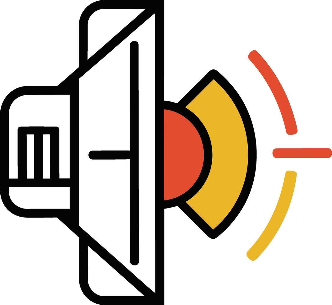 Loud speaker illustration isolated vector