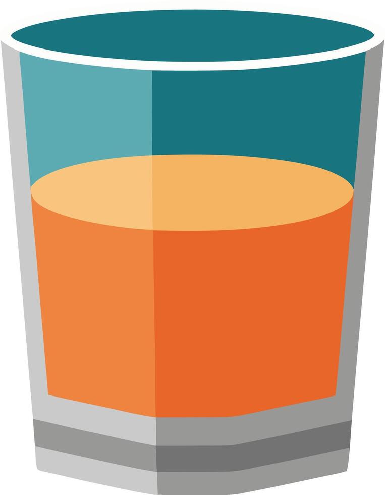 Ocean glass of drinks isolated illustration vector