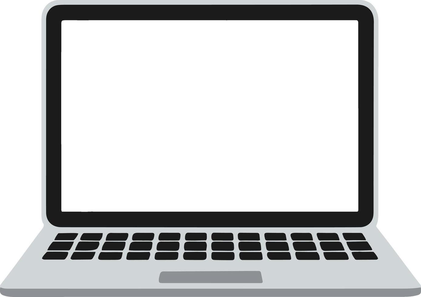 Laptop isolated illustration vector
