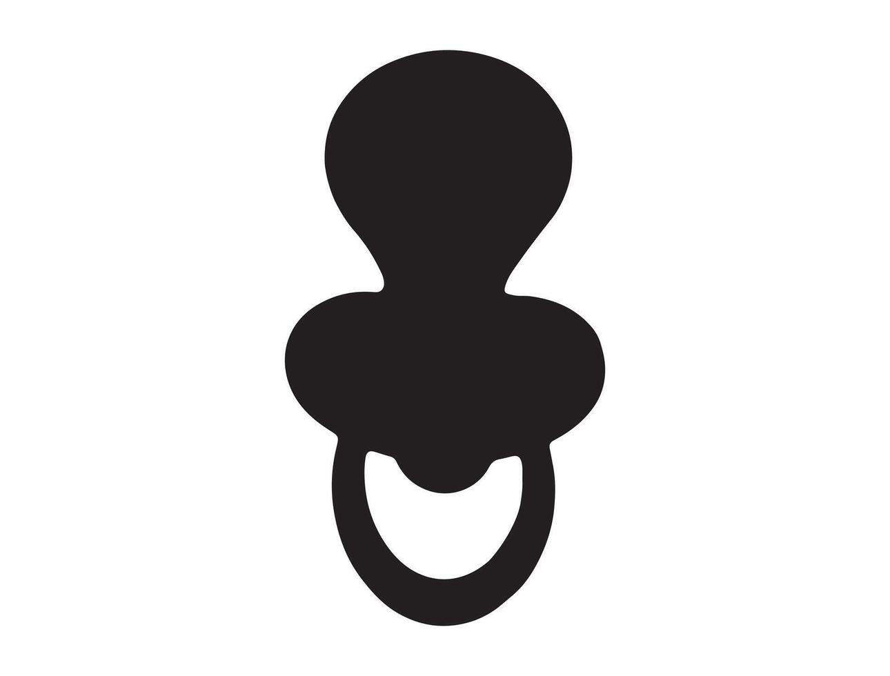 Bottle opener silhouette vector