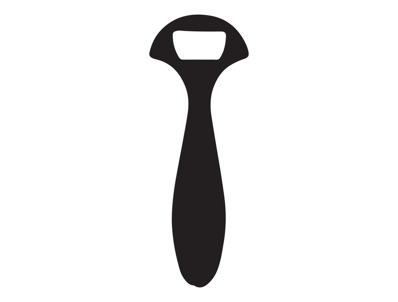 Bottle opener silhouette vector