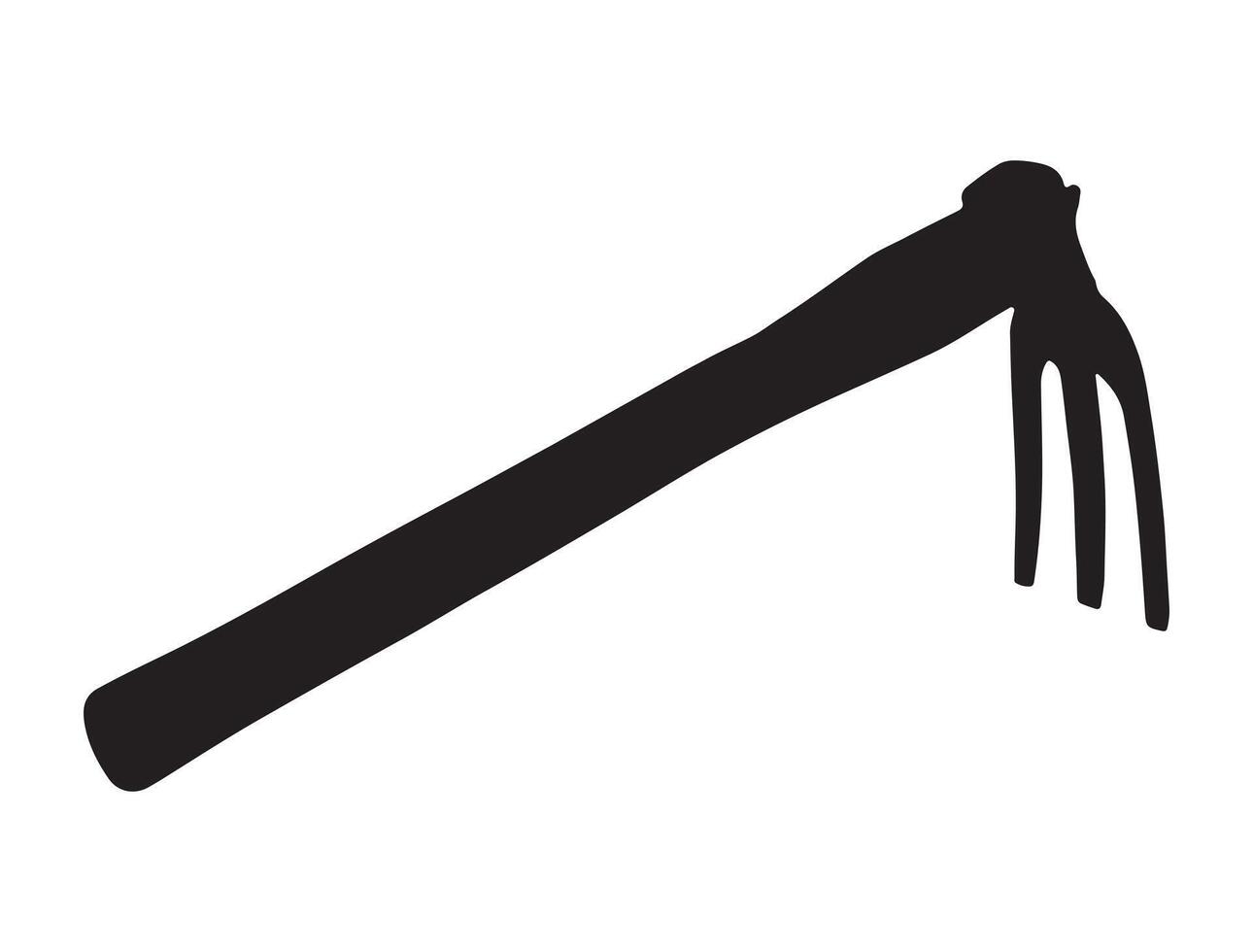 Digging tool silhouette on white background vector
