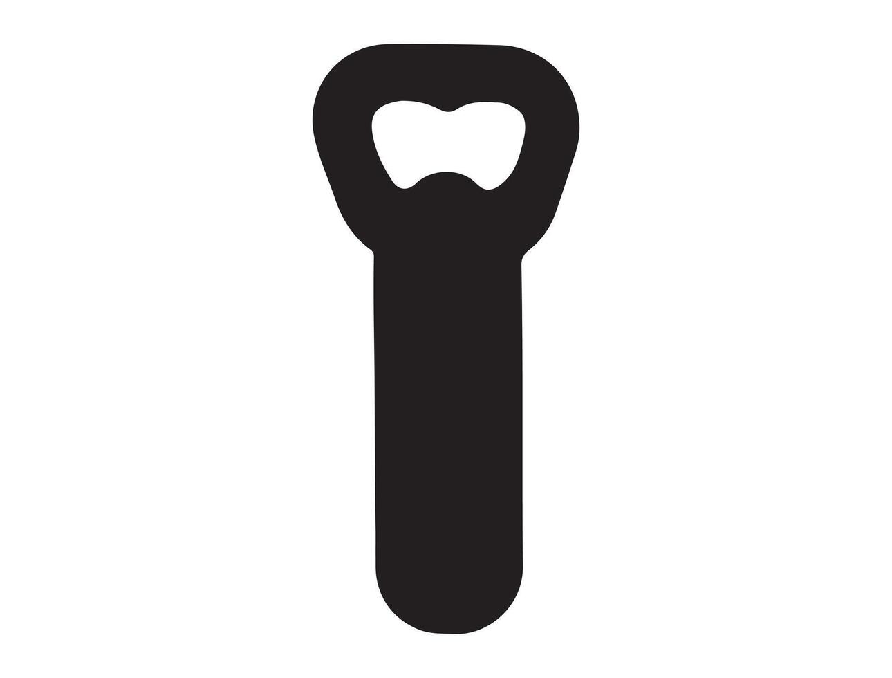 Bottle opener silhouette vector