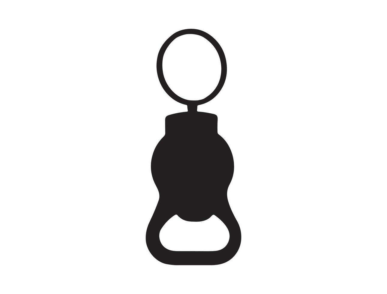 Bottle opener silhouette vector