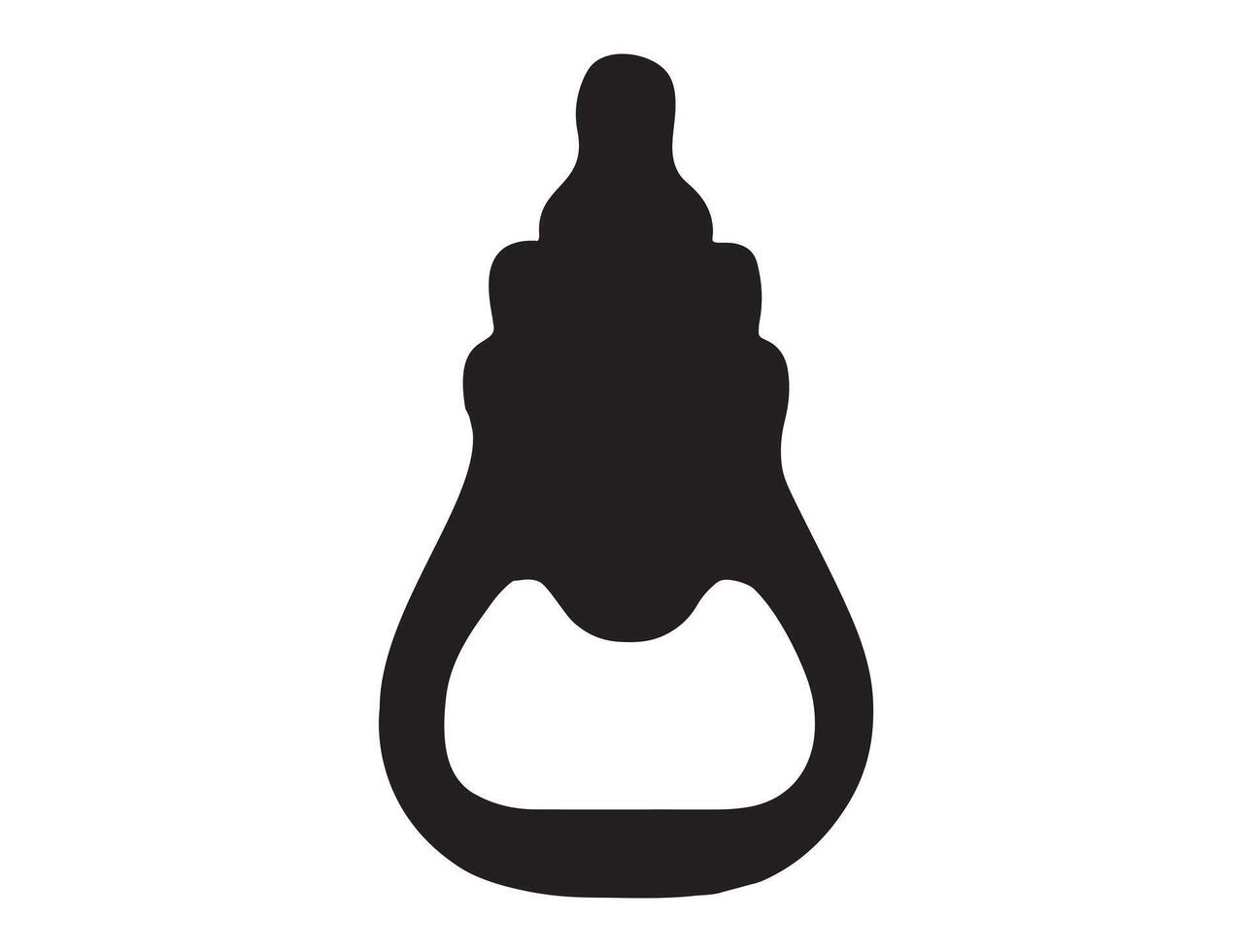 Bottle opener silhouette vector