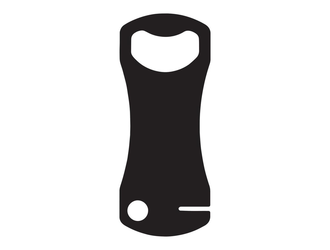 Bottle opener silhouette vector