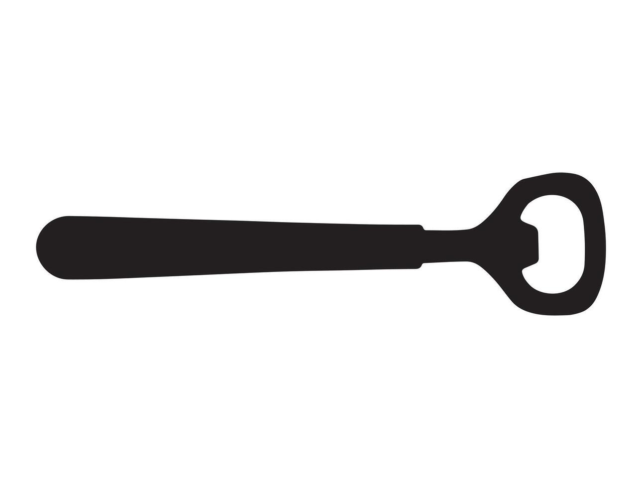 Bottle opener silhouette vector