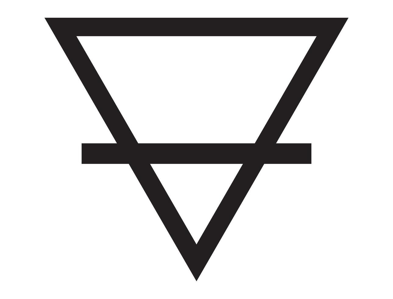 Alchemical symbol silhouette vector
