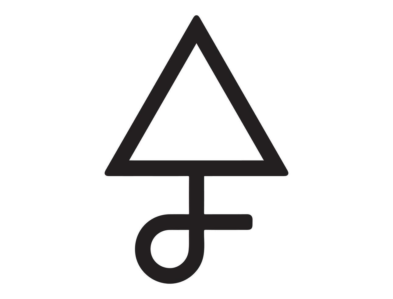 Alchemical symbol silhouette vector