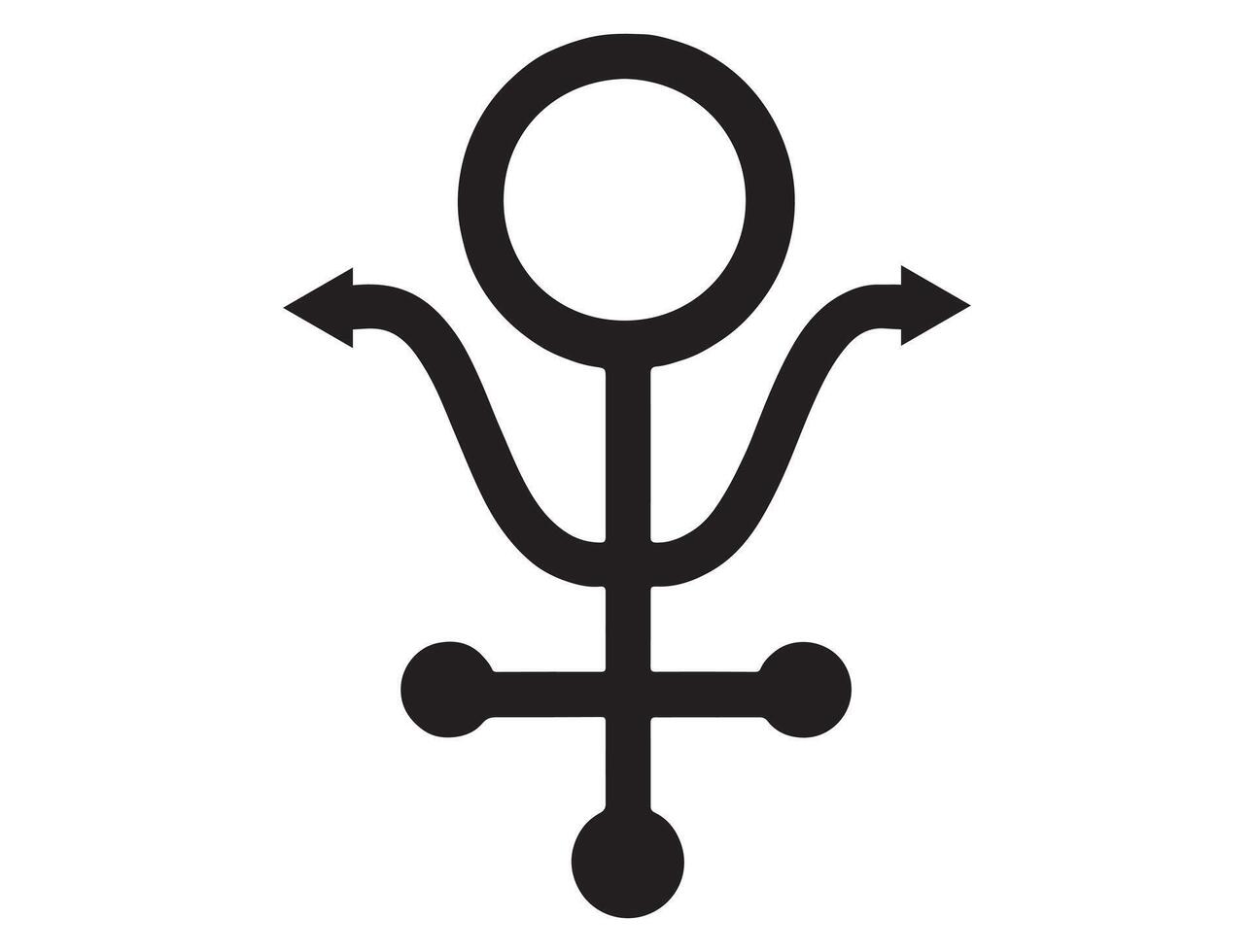 Alchemical symbol silhouette vector