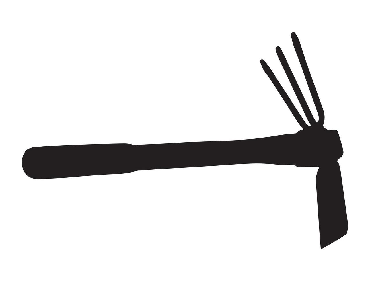 Digging tool silhouette on white background vector