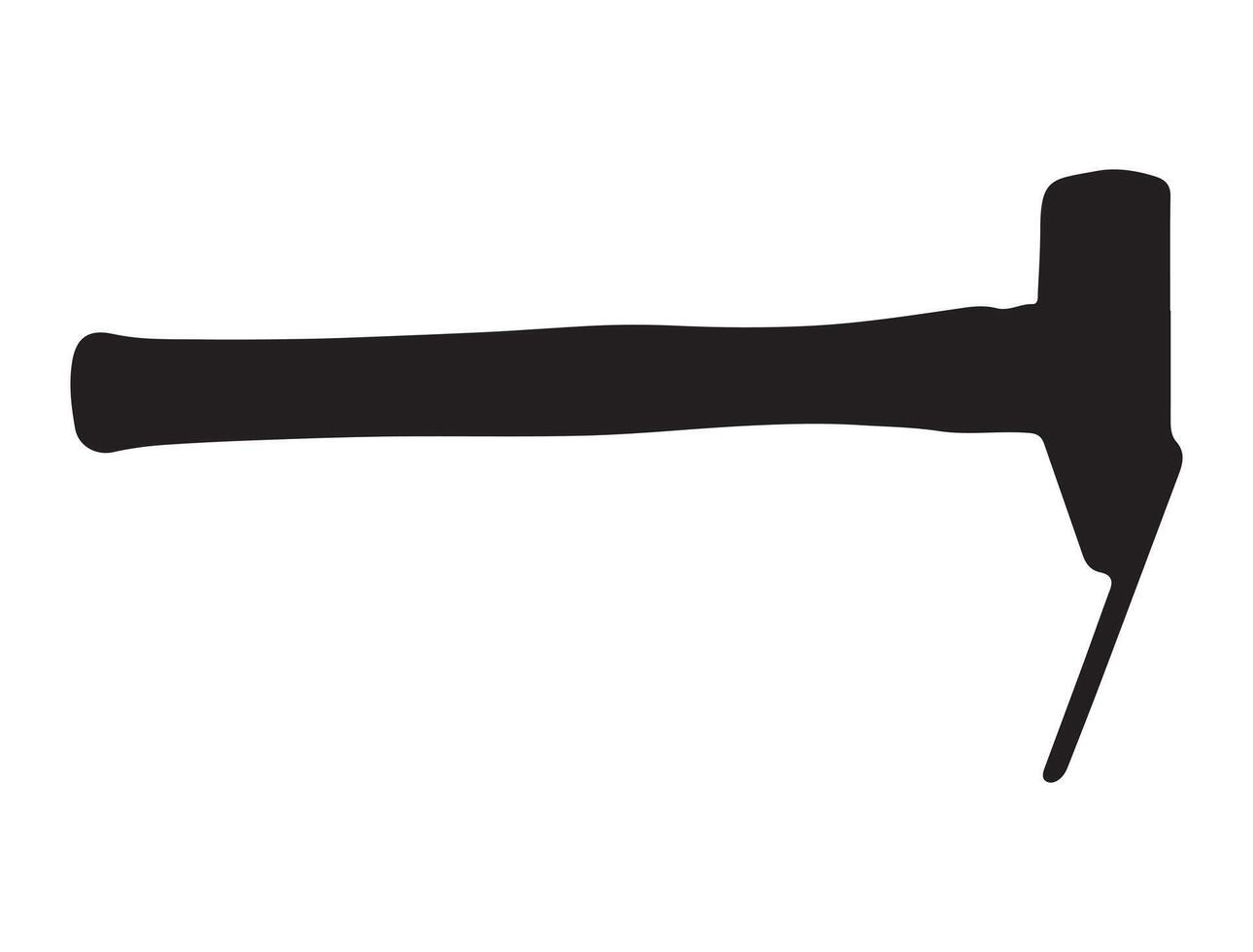 Digging tool silhouette on white background vector