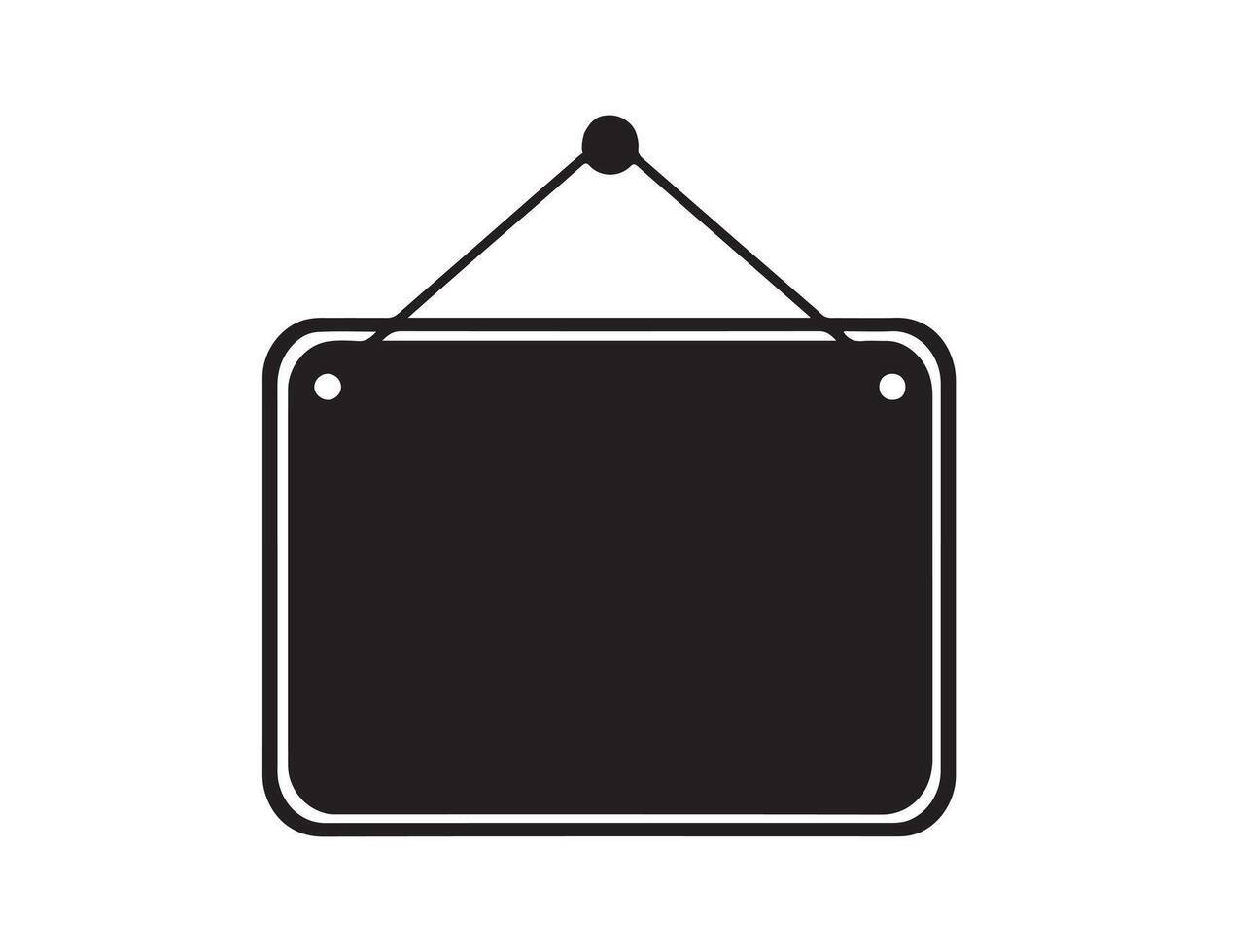 Door hanger silhouette vector
