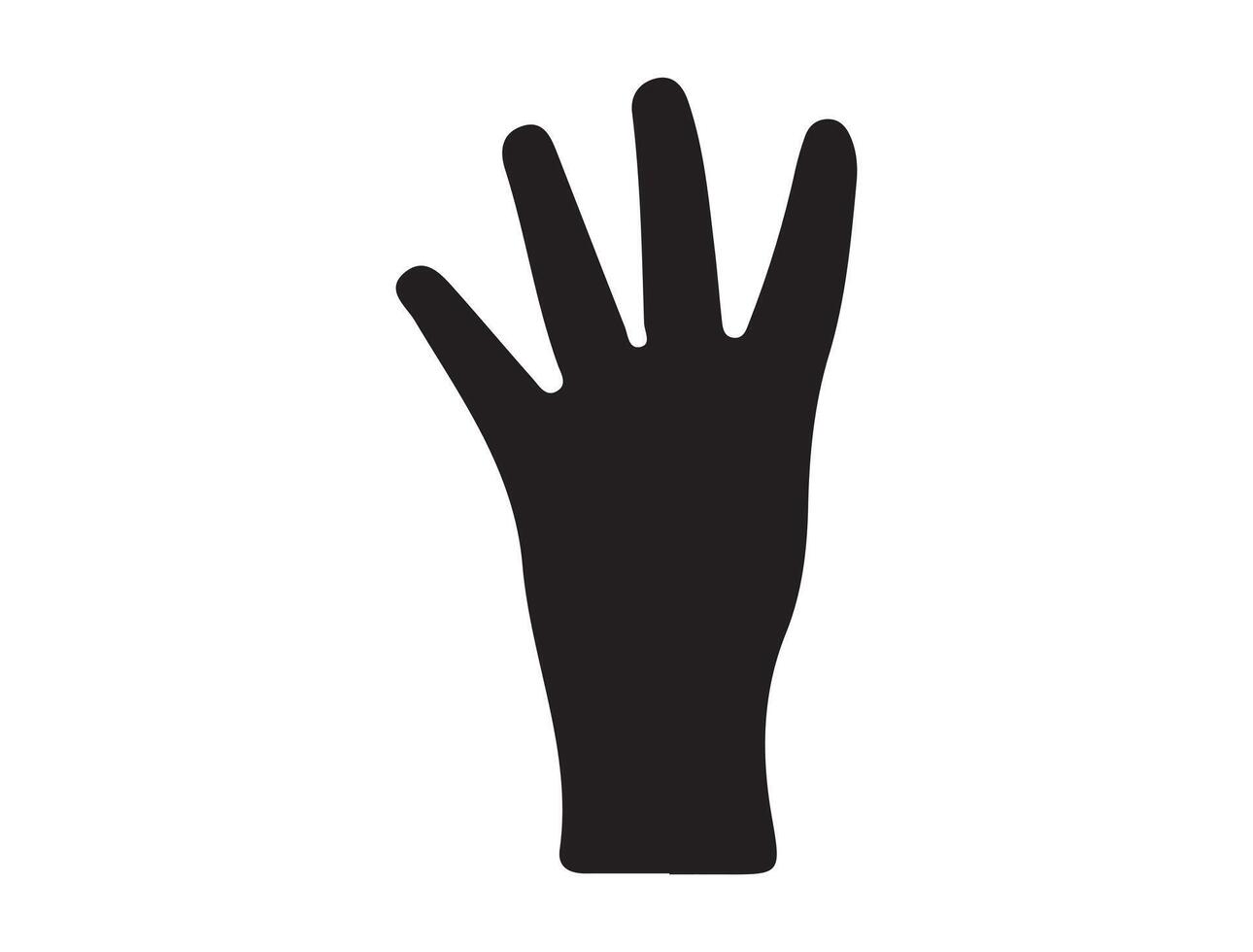Hand gesture silhouette on white background vector