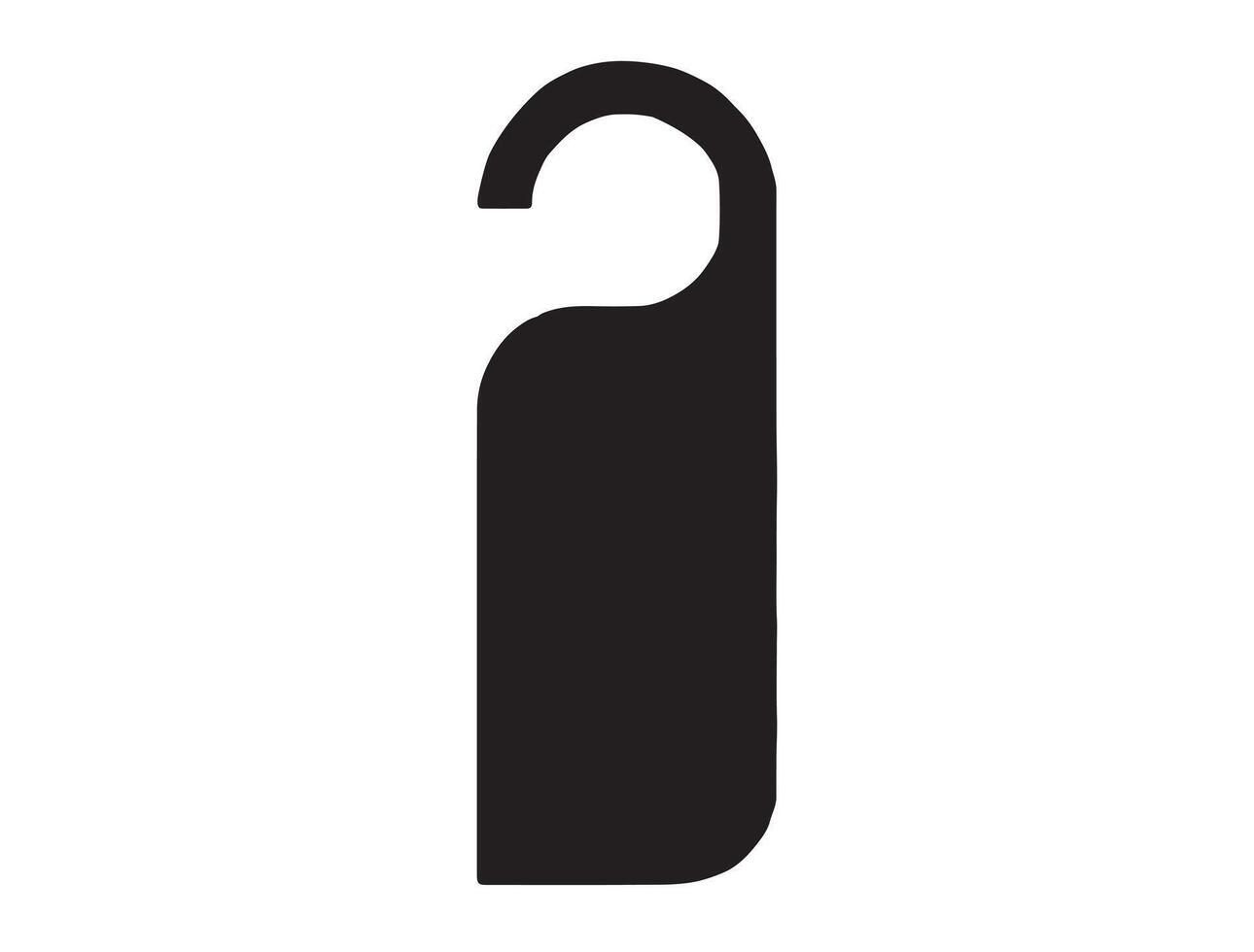 Door hanger silhouette vector