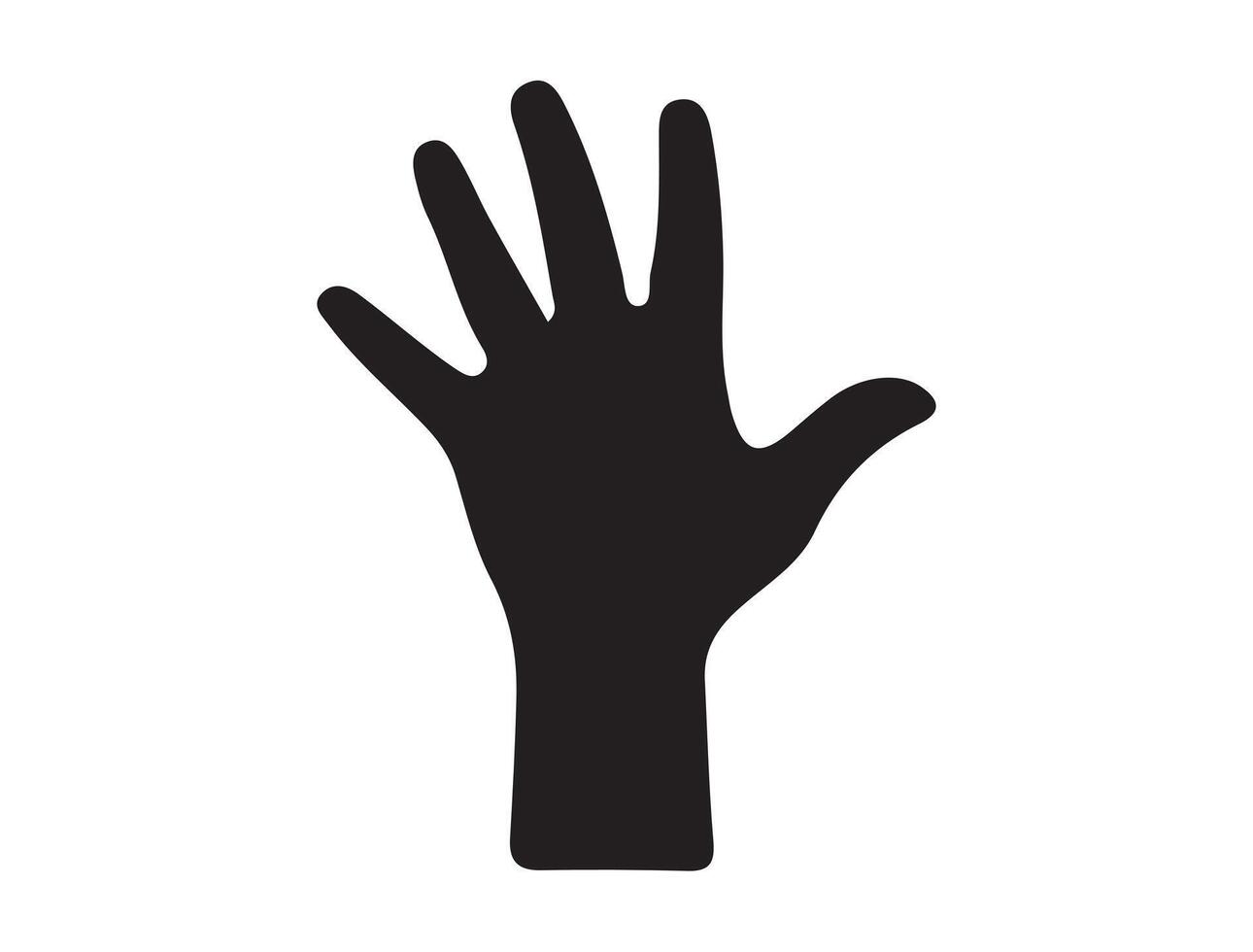 Hand gesture silhouette on white background vector