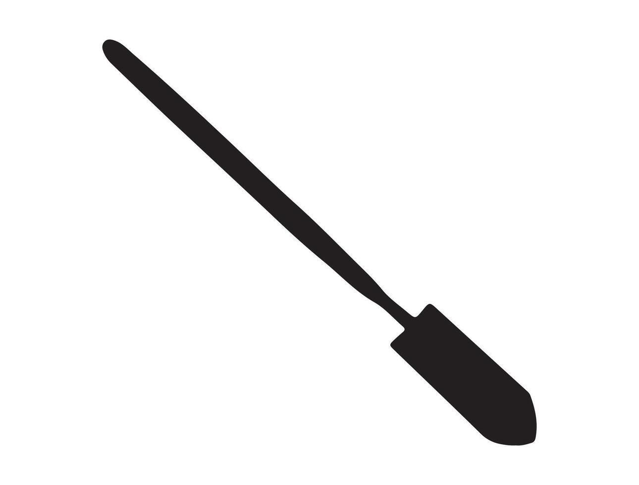 Digging tool silhouette on white background vector