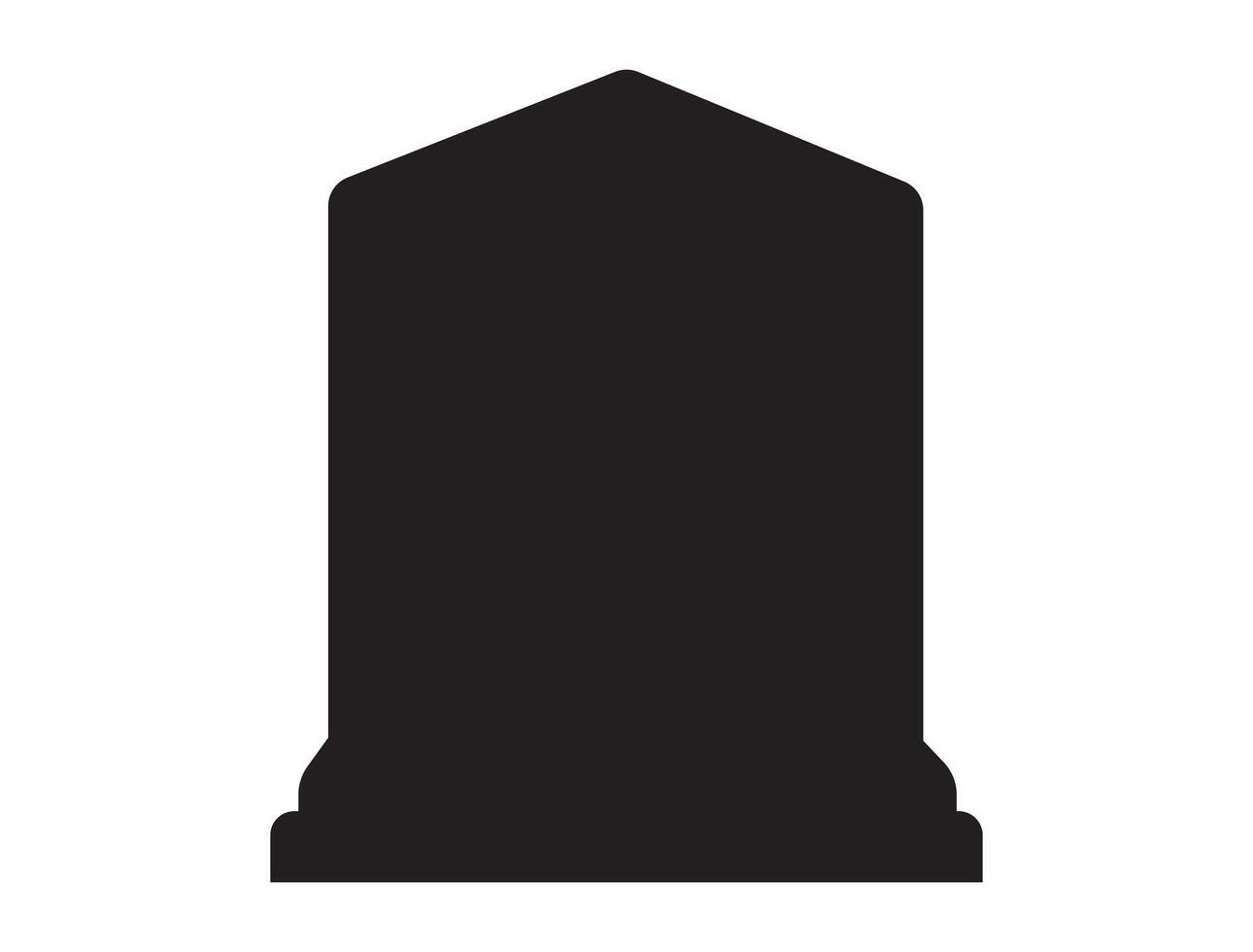 Gravestone silhouette on white background vector