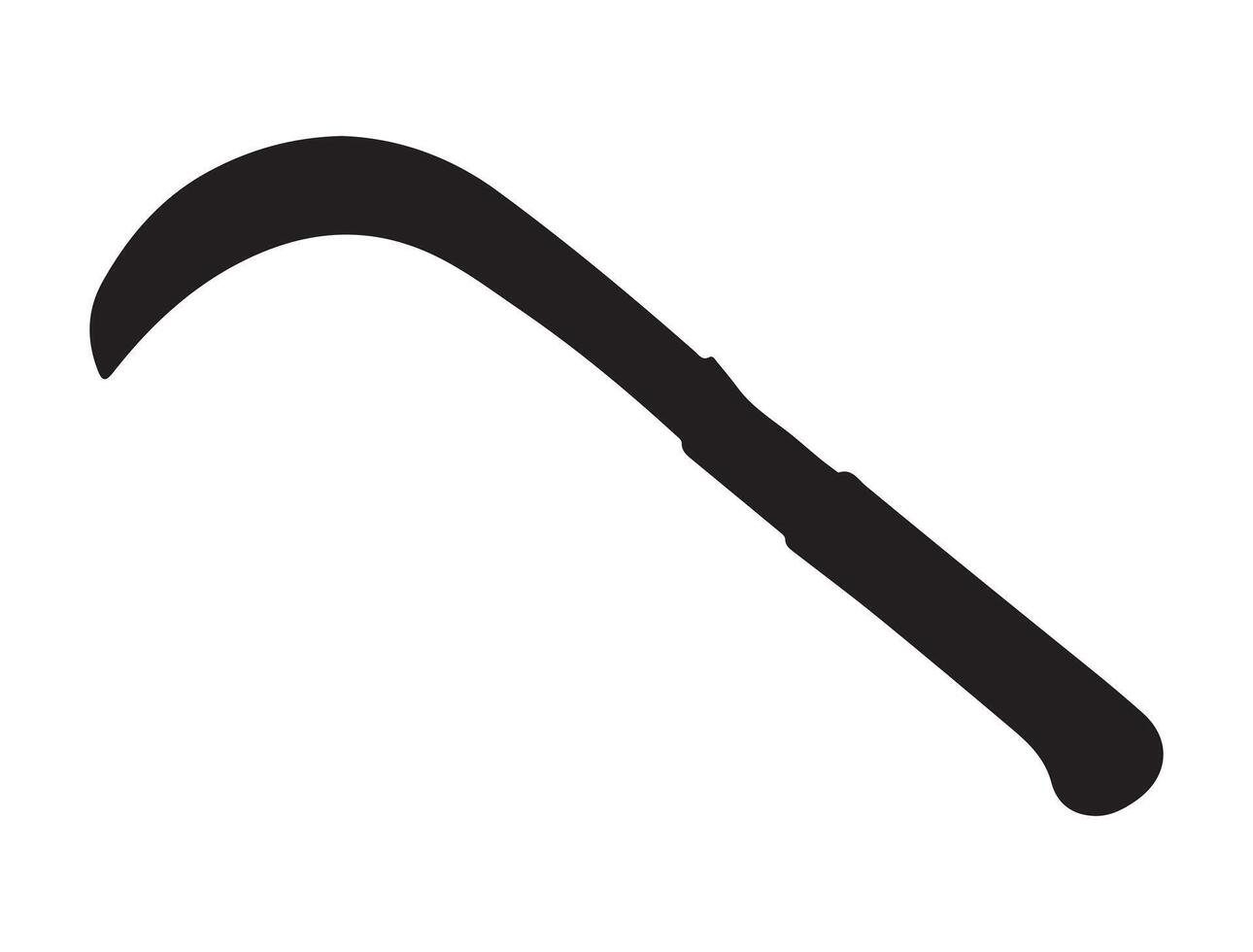 Digging tool silhouette on white background vector