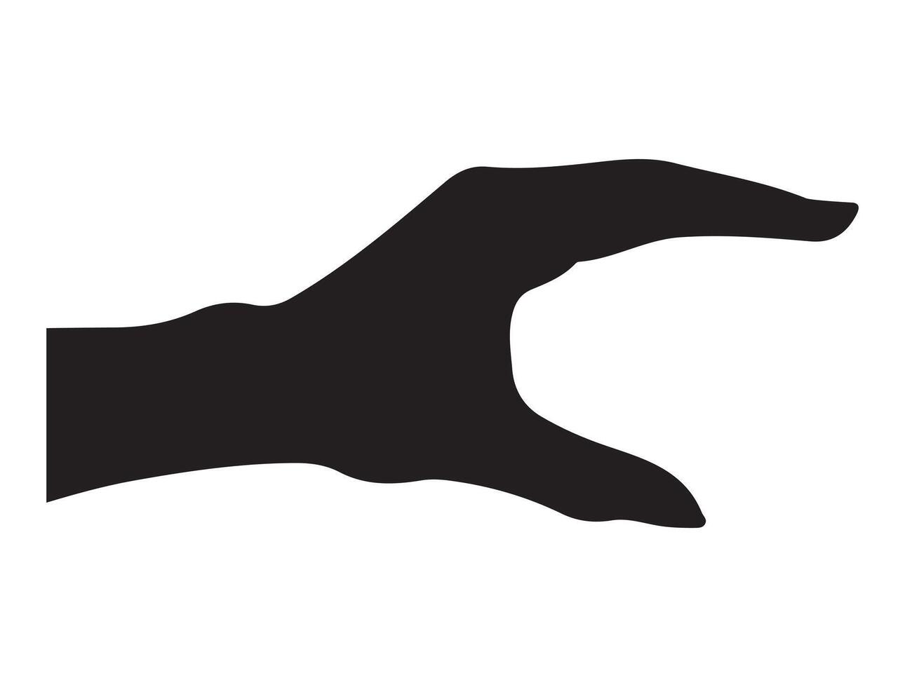 Hand gesture silhouette on white background vector