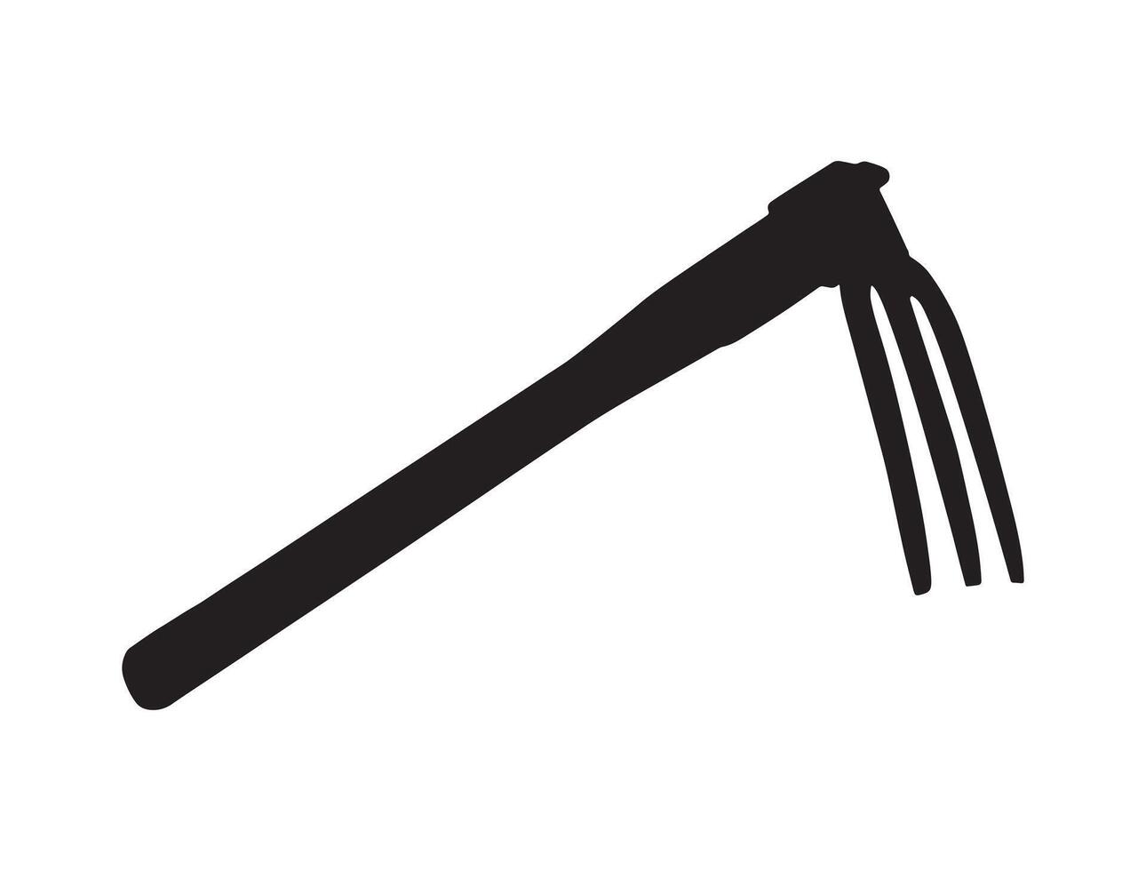Digging tool silhouette on white background vector