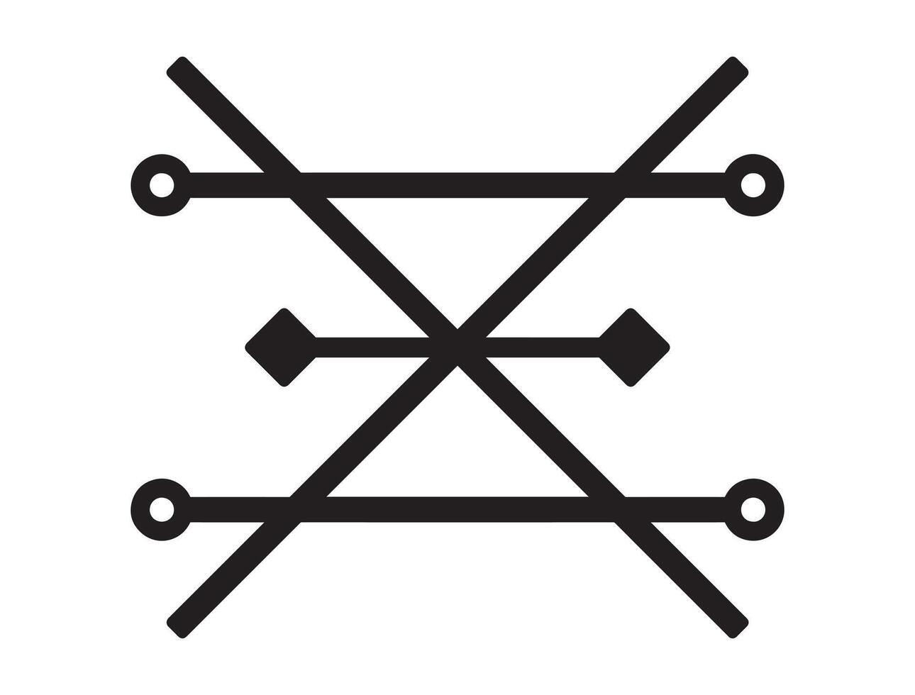 Alchemical symbol silhouette vector