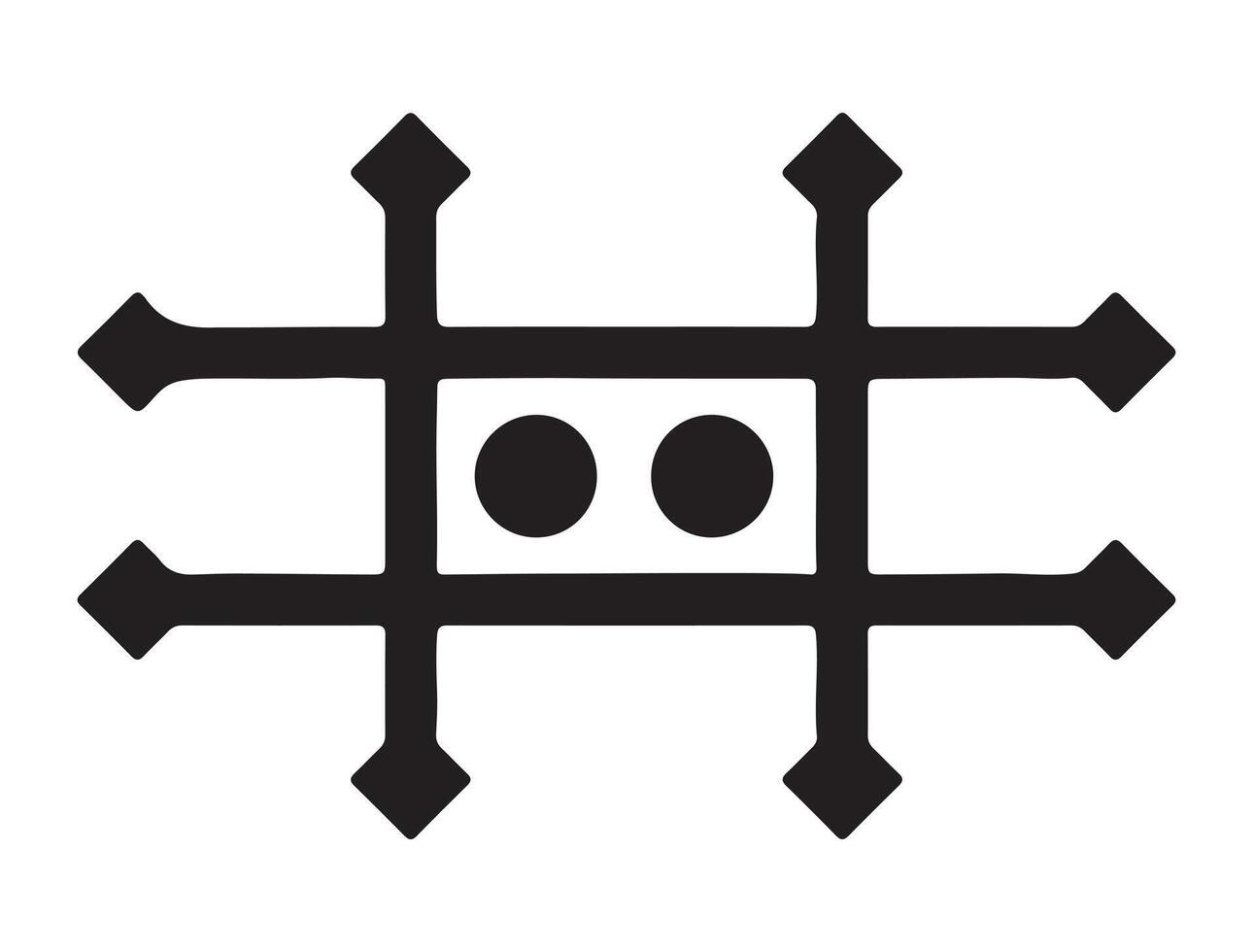 Alchemical symbol silhouette vector