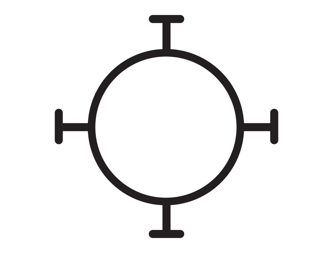 Alchemical symbol silhouette vector