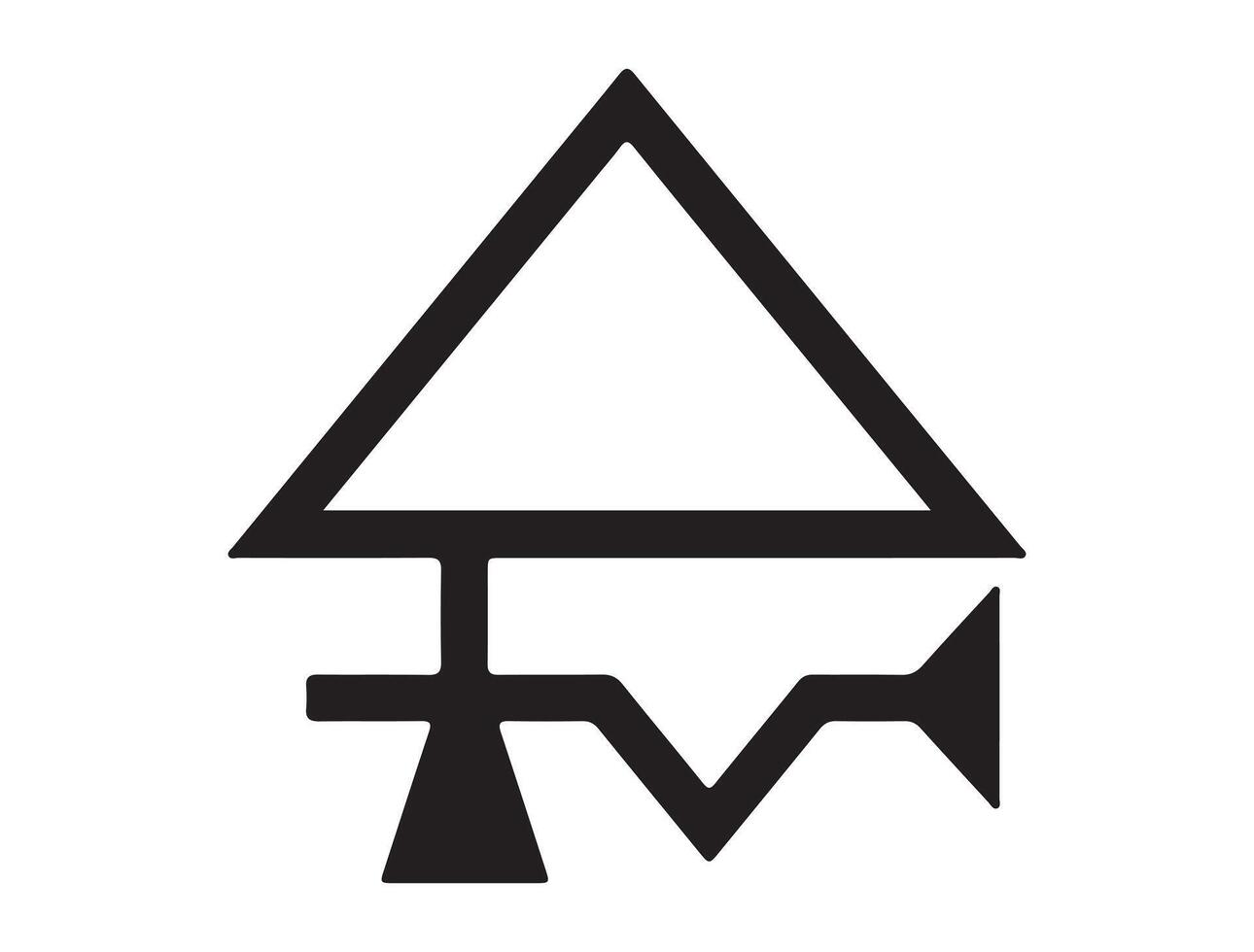 Alchemical symbol silhouette vector