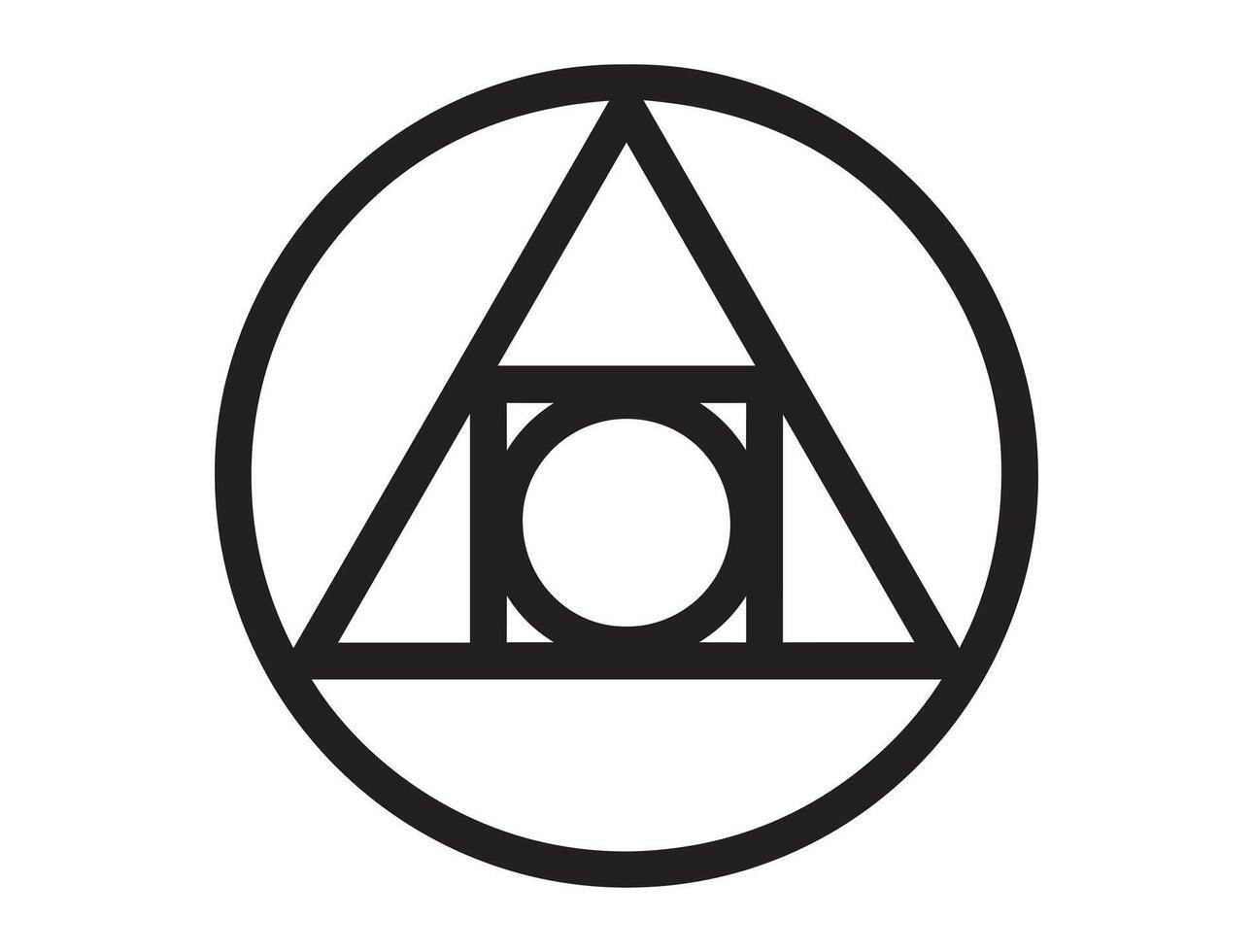 Alchemical symbol silhouette vector