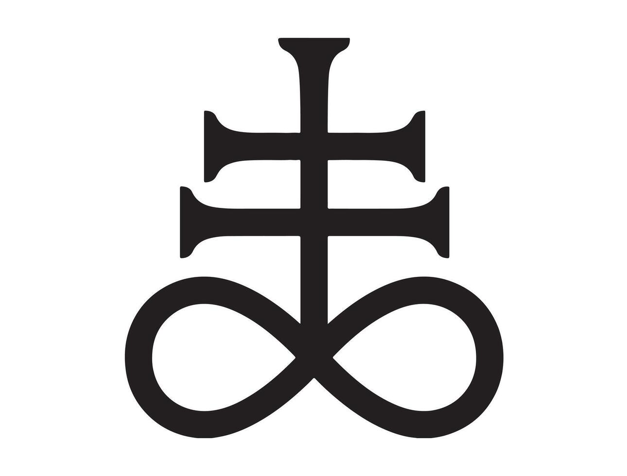 Alchemical symbol silhouette vector