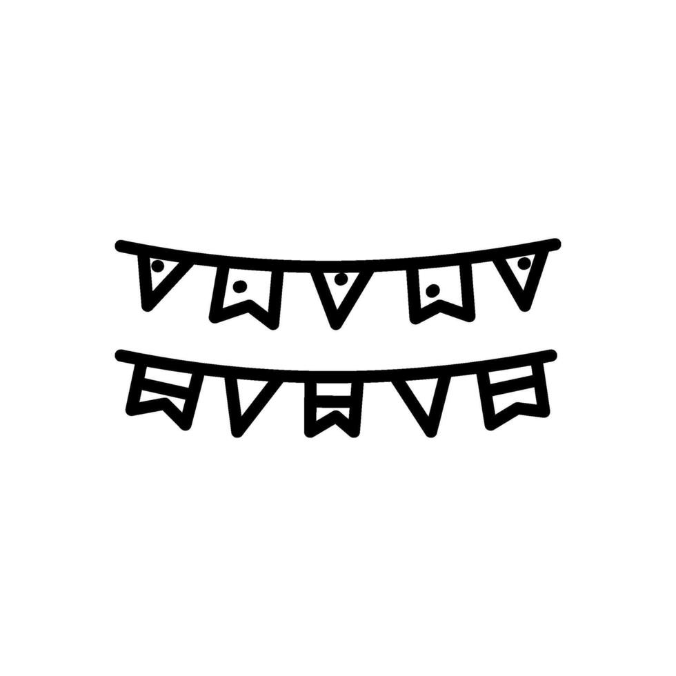 garlands icon in line style vector
