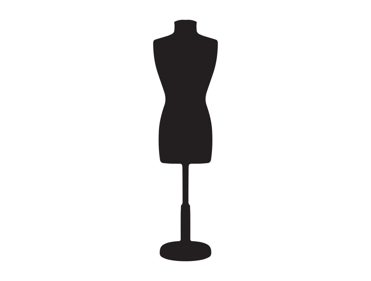 Mannequin silhouette on white background vector
