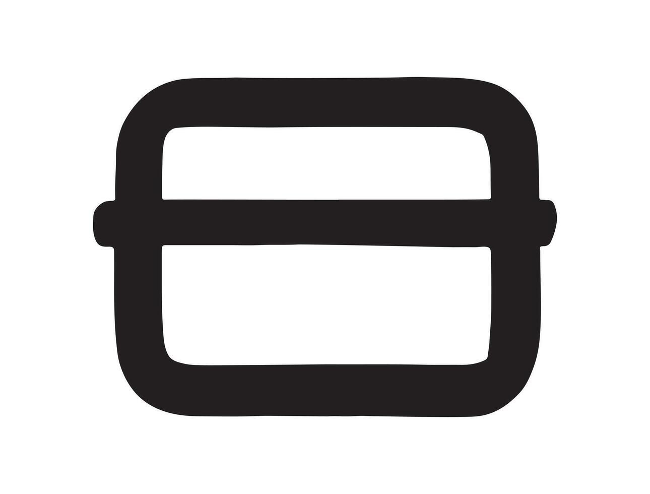 Belt buckle silhouette vector
