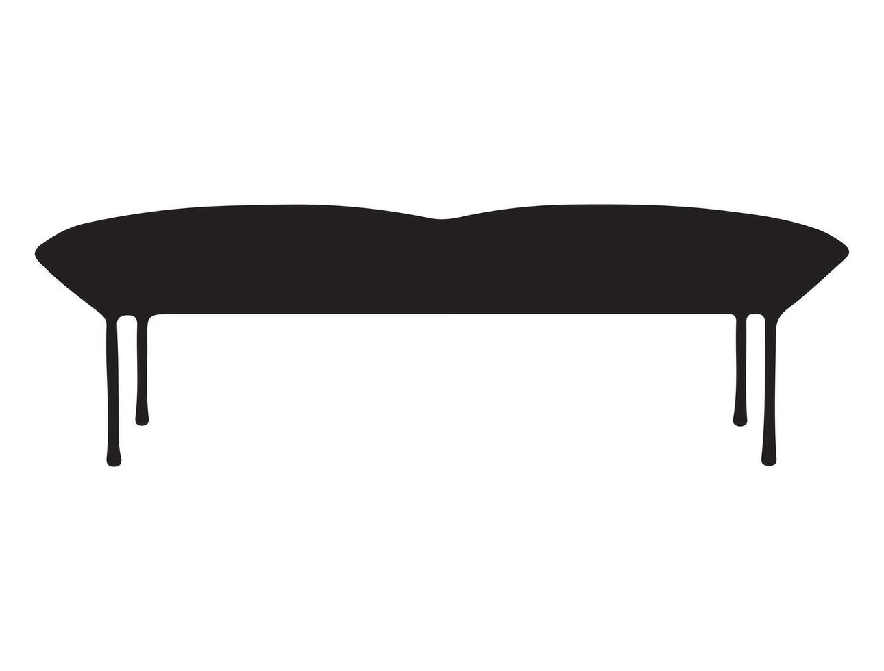 Bench silhouette on white background vector