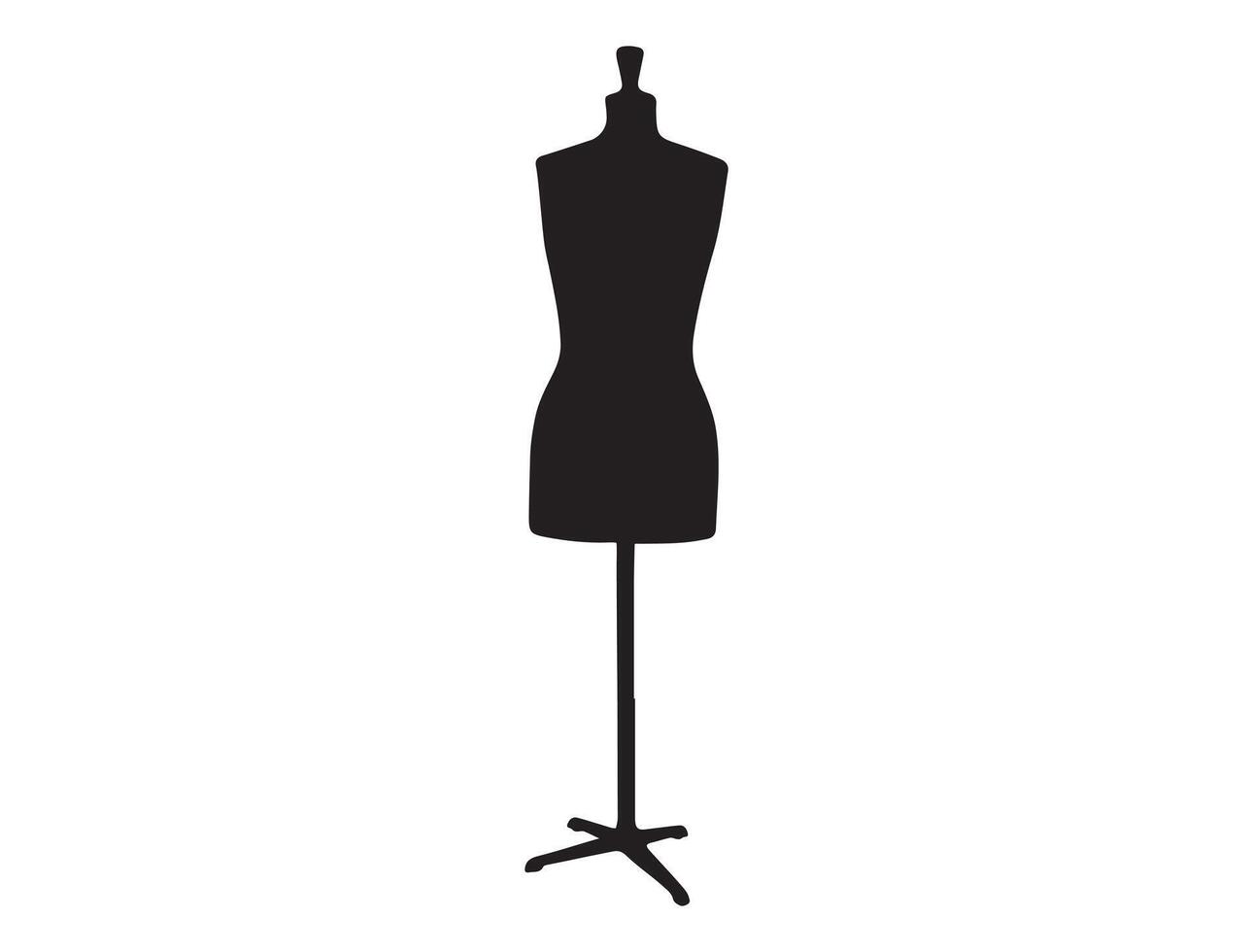 Mannequin silhouette on white background vector