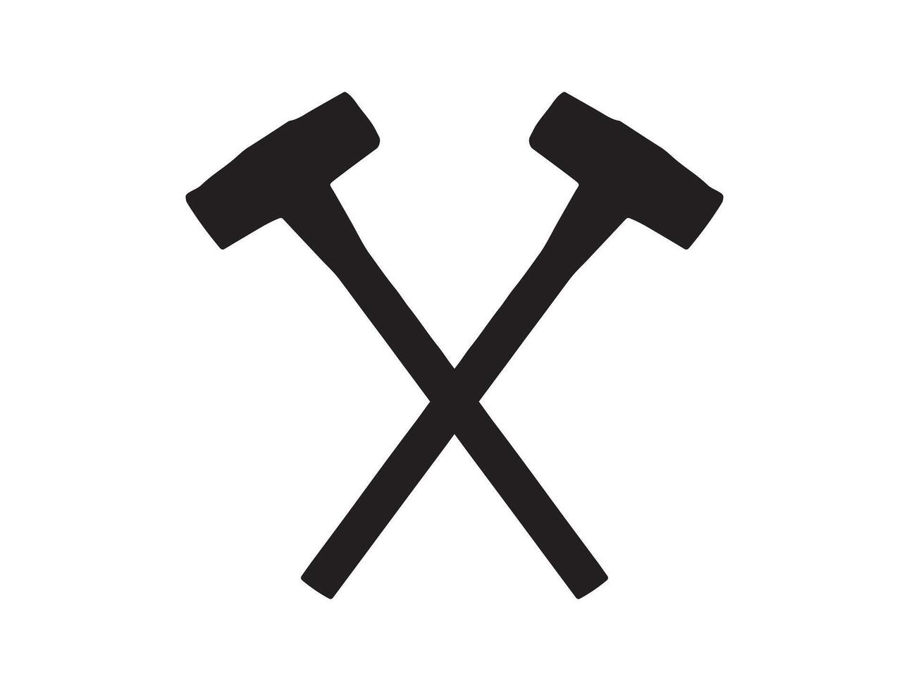 Blacksmith tool silhouette on white background vector