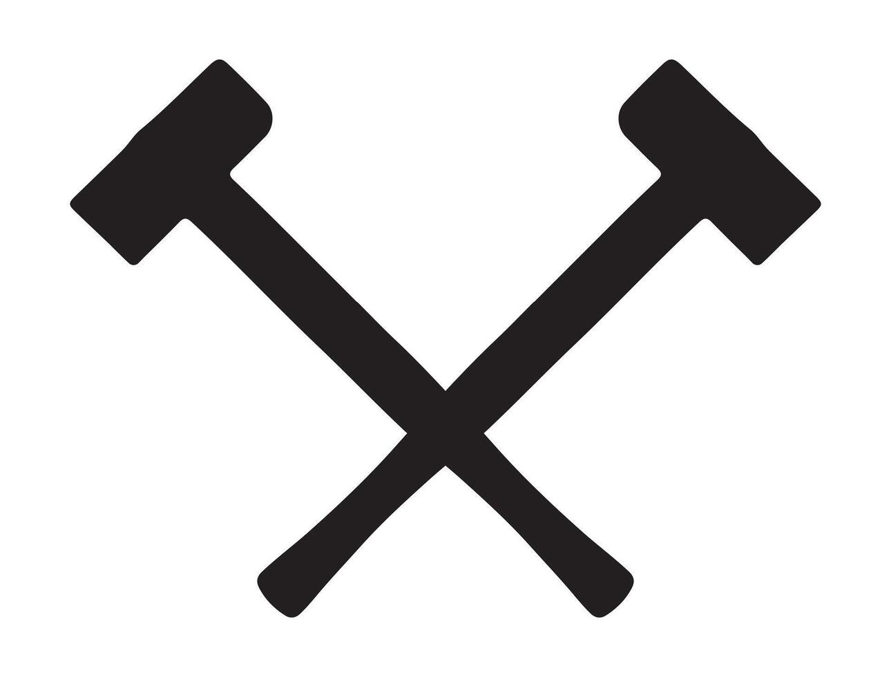 Blacksmith tool silhouette on white background vector