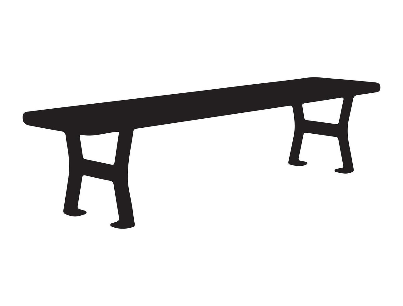 Bench silhouette on white background vector