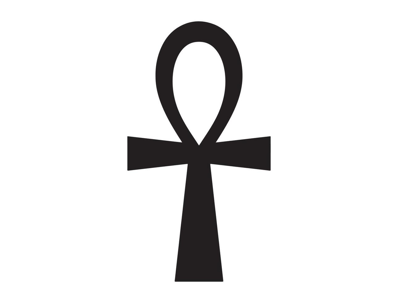 Ankh symbol silhouette vector