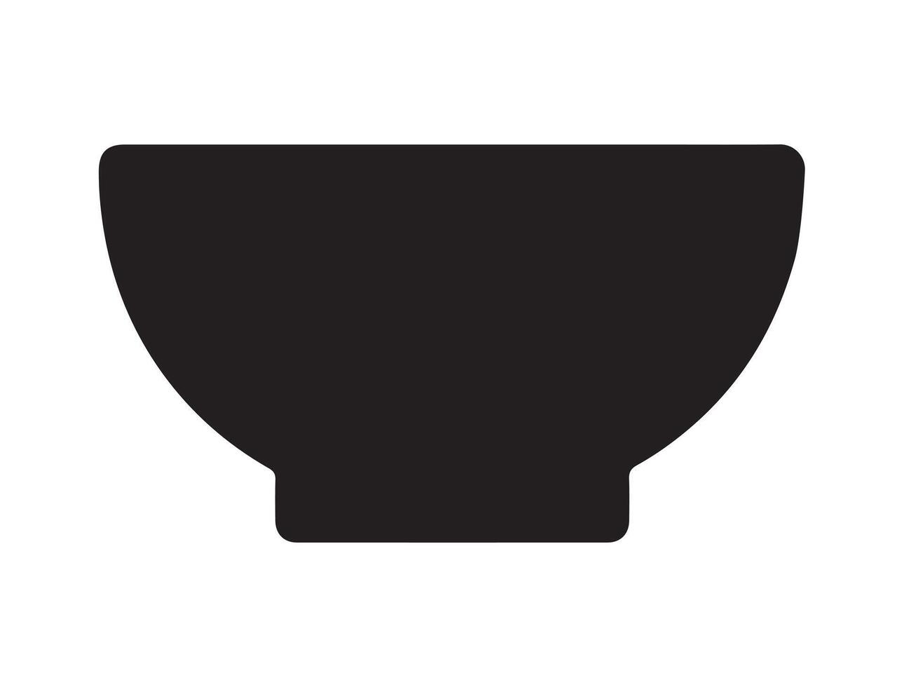Bowl shape silhouette vector
