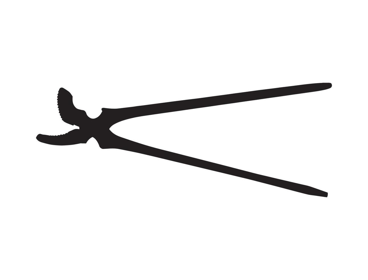 Blacksmith tool silhouette on white background vector