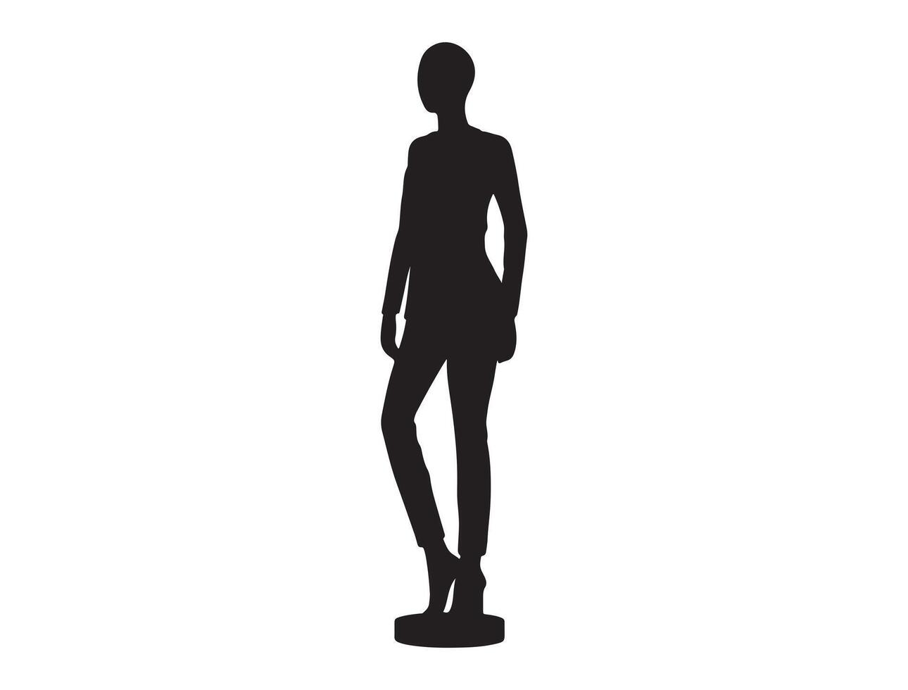 Mannequin silhouette on white background vector