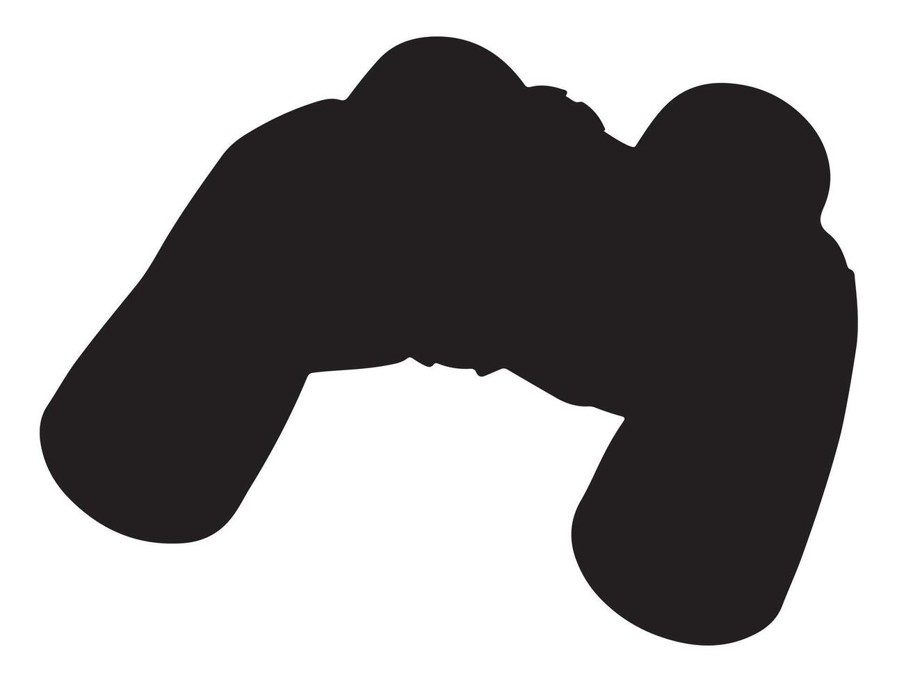 Binocular silhouette on white background vector