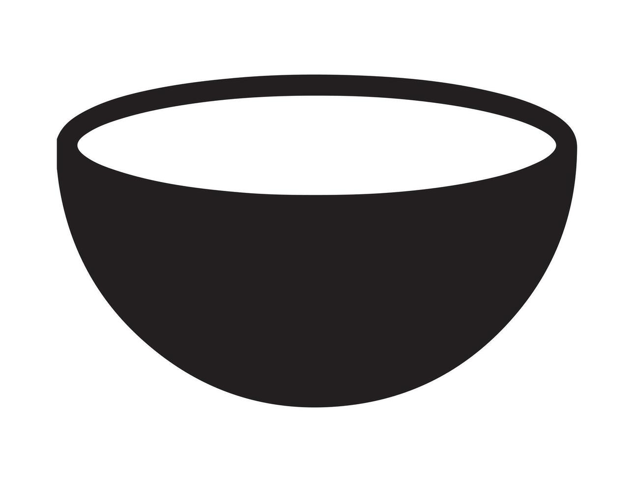 Bowl shape silhouette vector