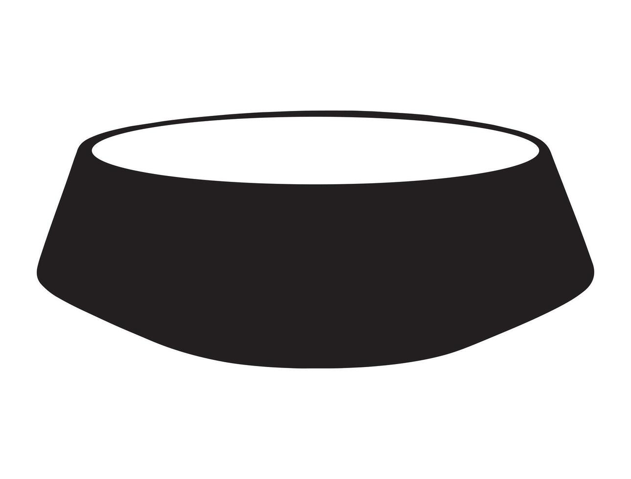 Bowl shape silhouette vector